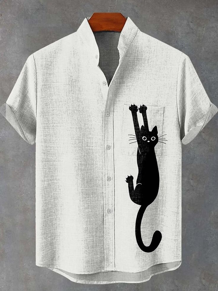 Camisa Estampada de Gato